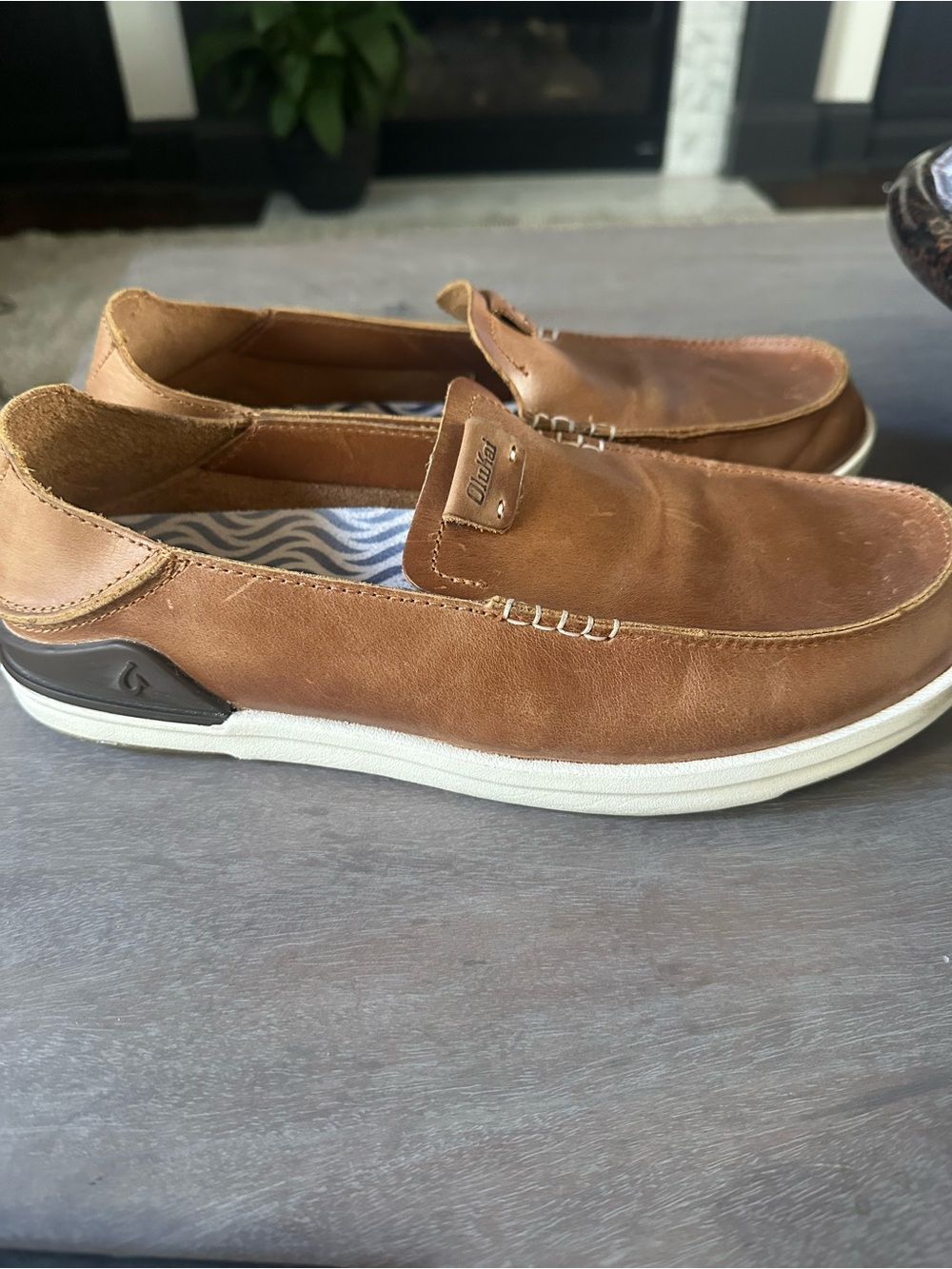 OLUKAI Men’s ‘Kakaha’ Convertible Leather Slip-On Loafers Sz 10.5 - Picture 8 of 14